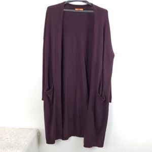 PS duster cardigan maroon Joe Fresh